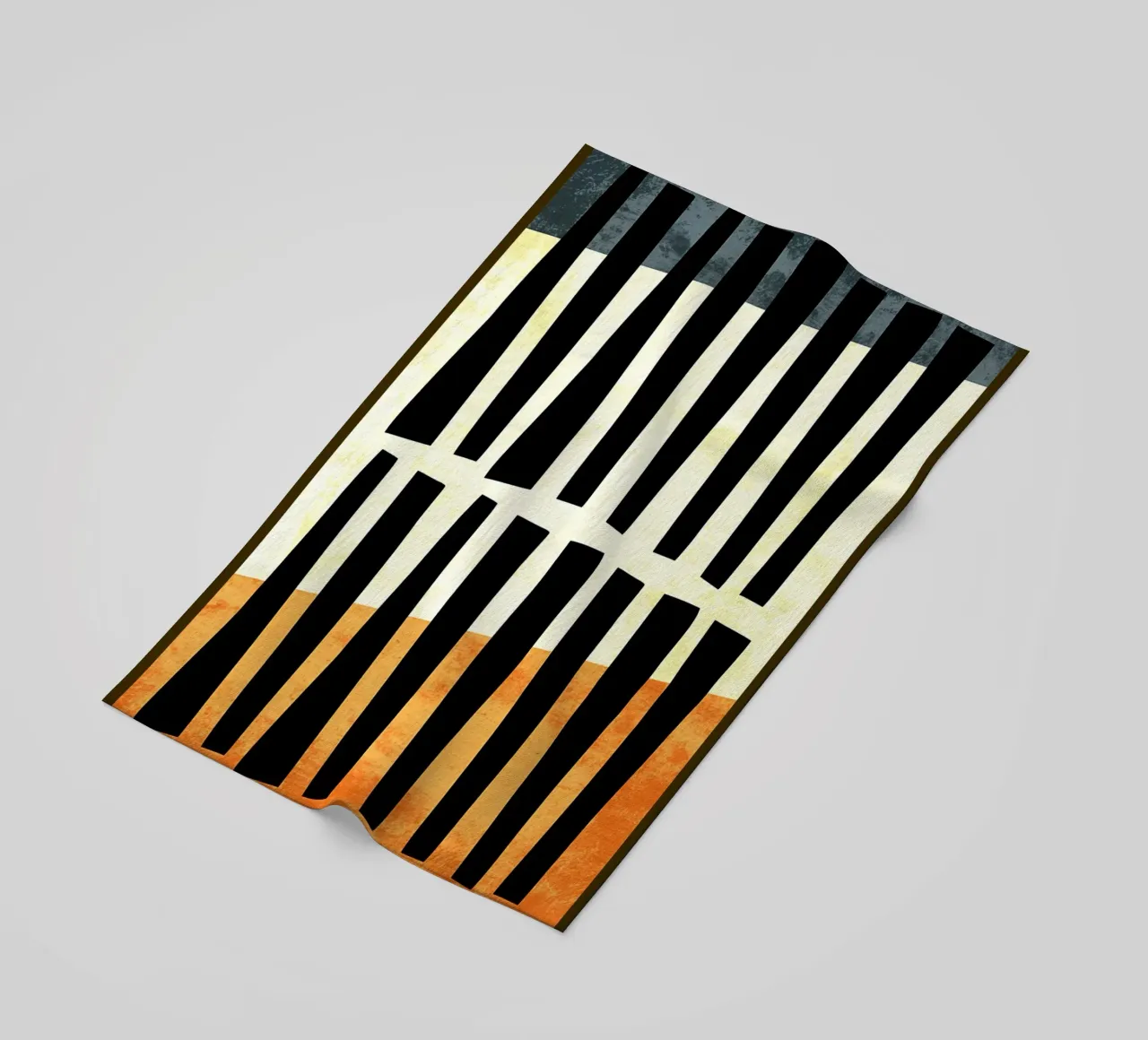 Linee nere astratte telo mare da Edson Studio