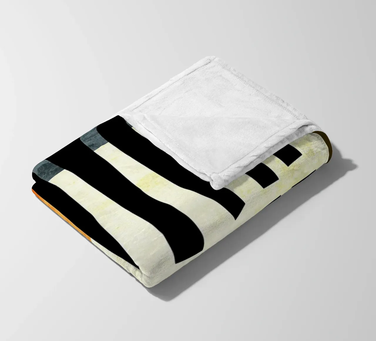 Linee nere astratte coperta in pile da Edson Studio