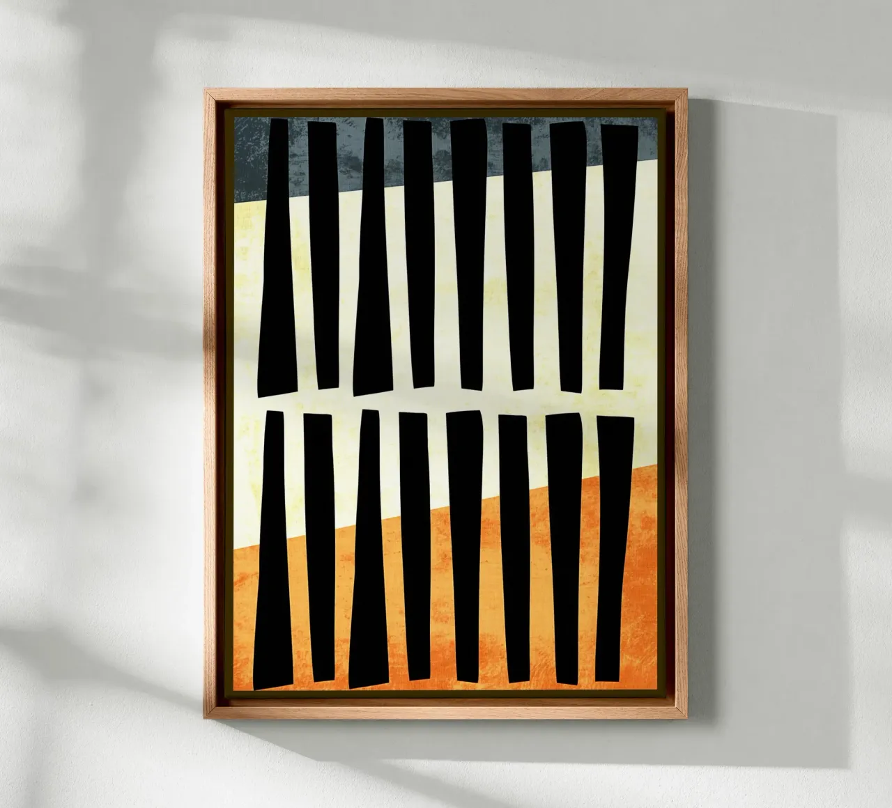 Abstracte zwarte lijnen canvas met Baklijst van Edson Studio