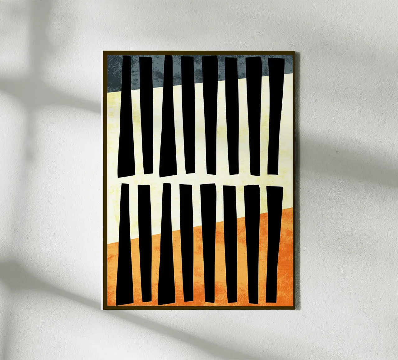 Abstracte zwarte lijnen canvas met Baklijst van Edson Studio