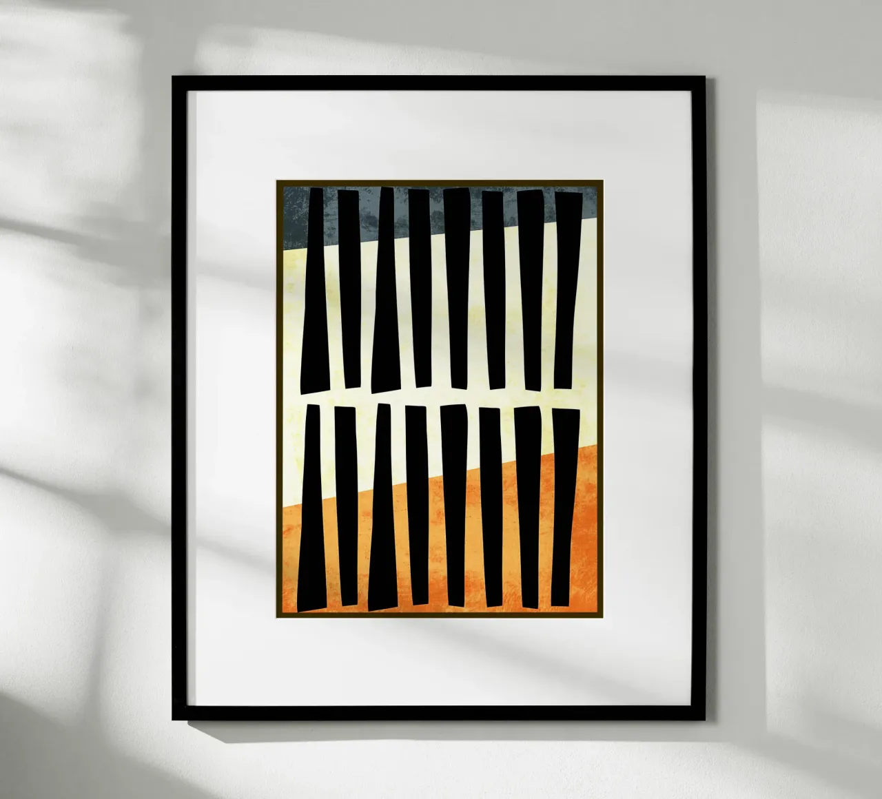 Linee nere astratte poster da Edson Studio