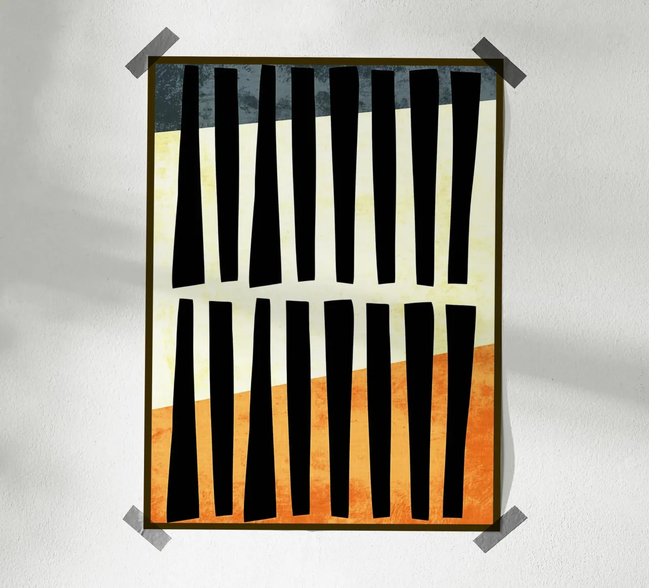 Linee nere astratte poster da Edson Studio