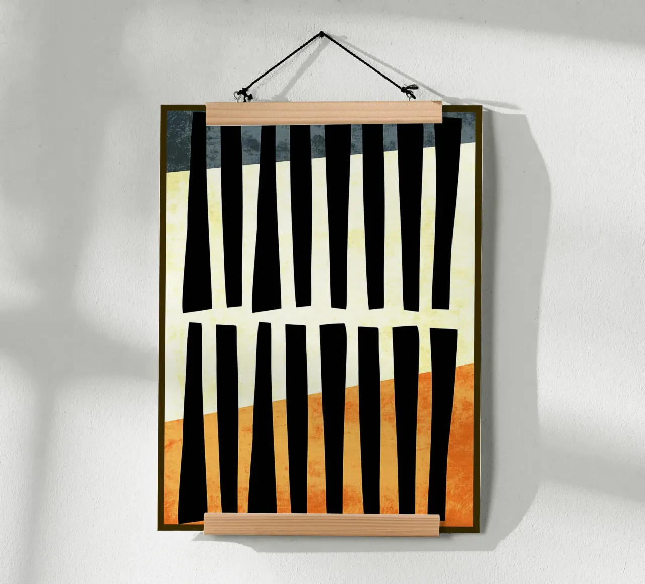 Linee nere astratte poster da Edson Studio
