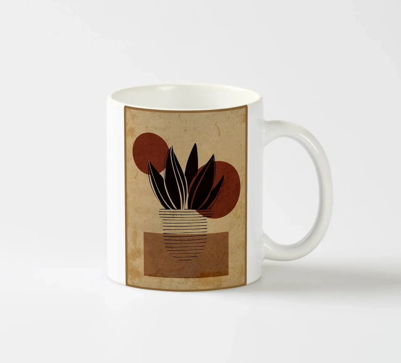 Piante botaniche astratte tazza in ceramica da Edson Studio