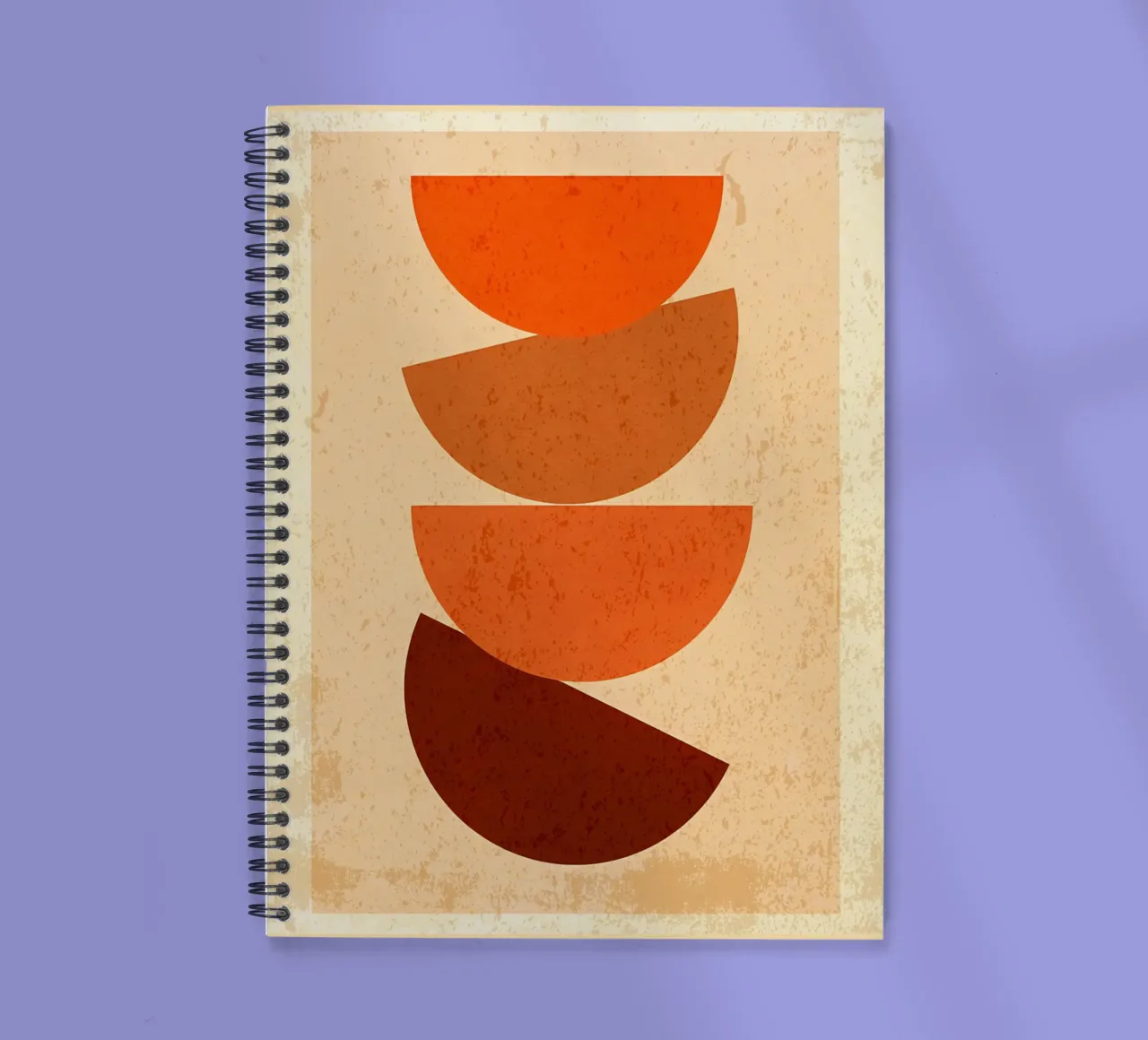 Abstract line boho shapes spiral notebook by Edson Studio