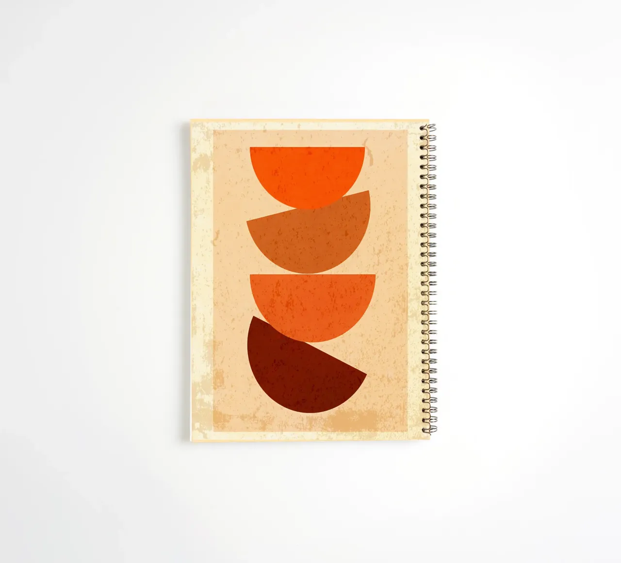 Abstract line boho shapes spiral notebook by Edson Studio