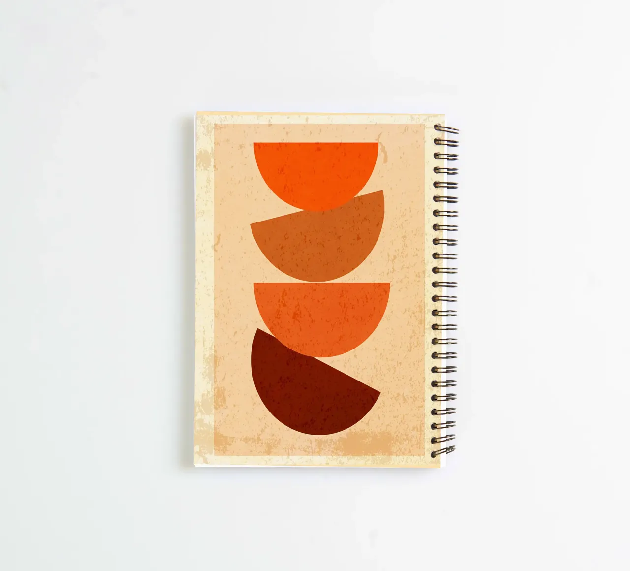 Abstract line boho shapes spiral notebook by Edson Studio
