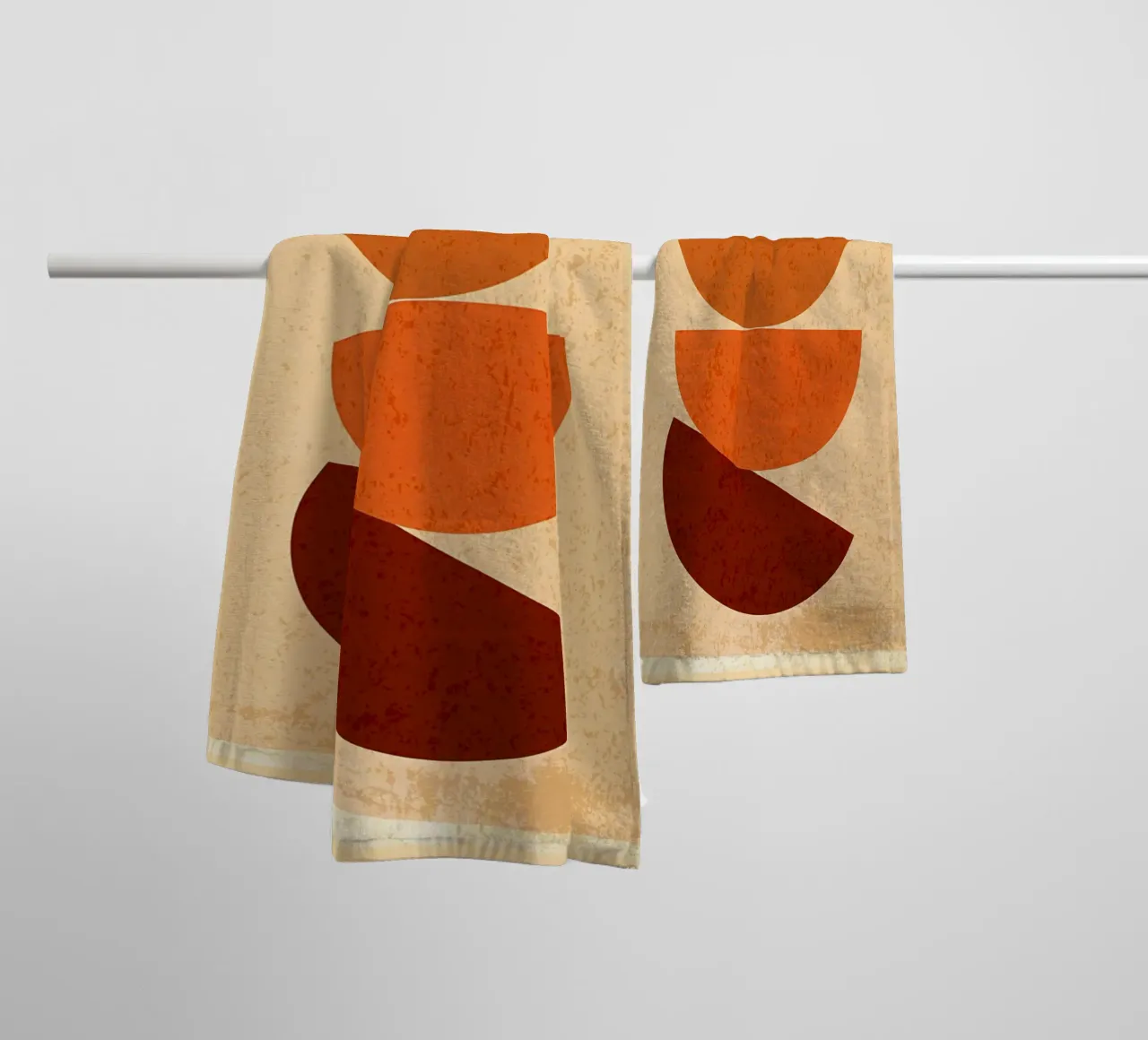 Abstract line boho shapes towel by Edson Studio