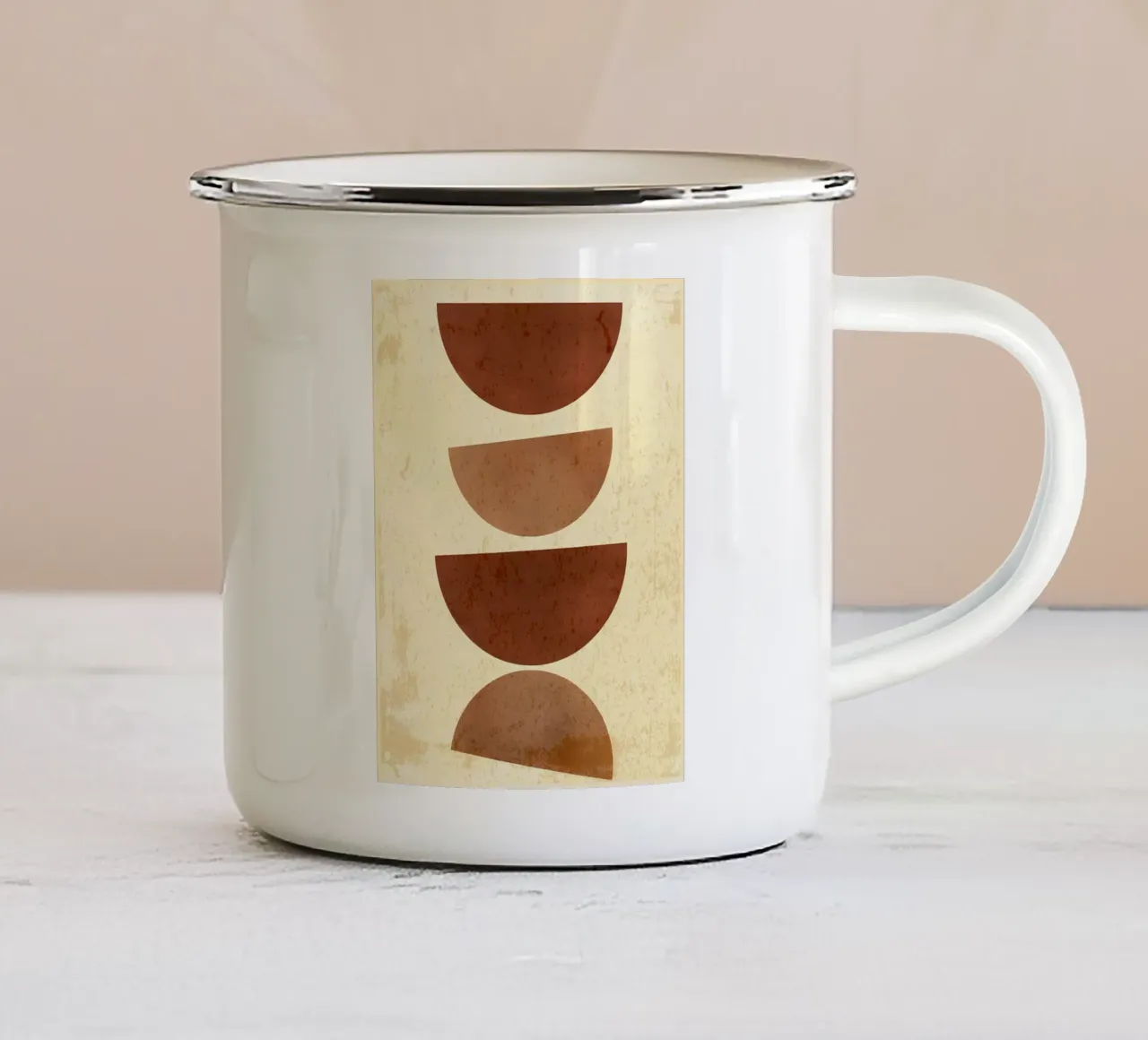 Phases de lune boho esthétiques mug en émail de Edson Studio