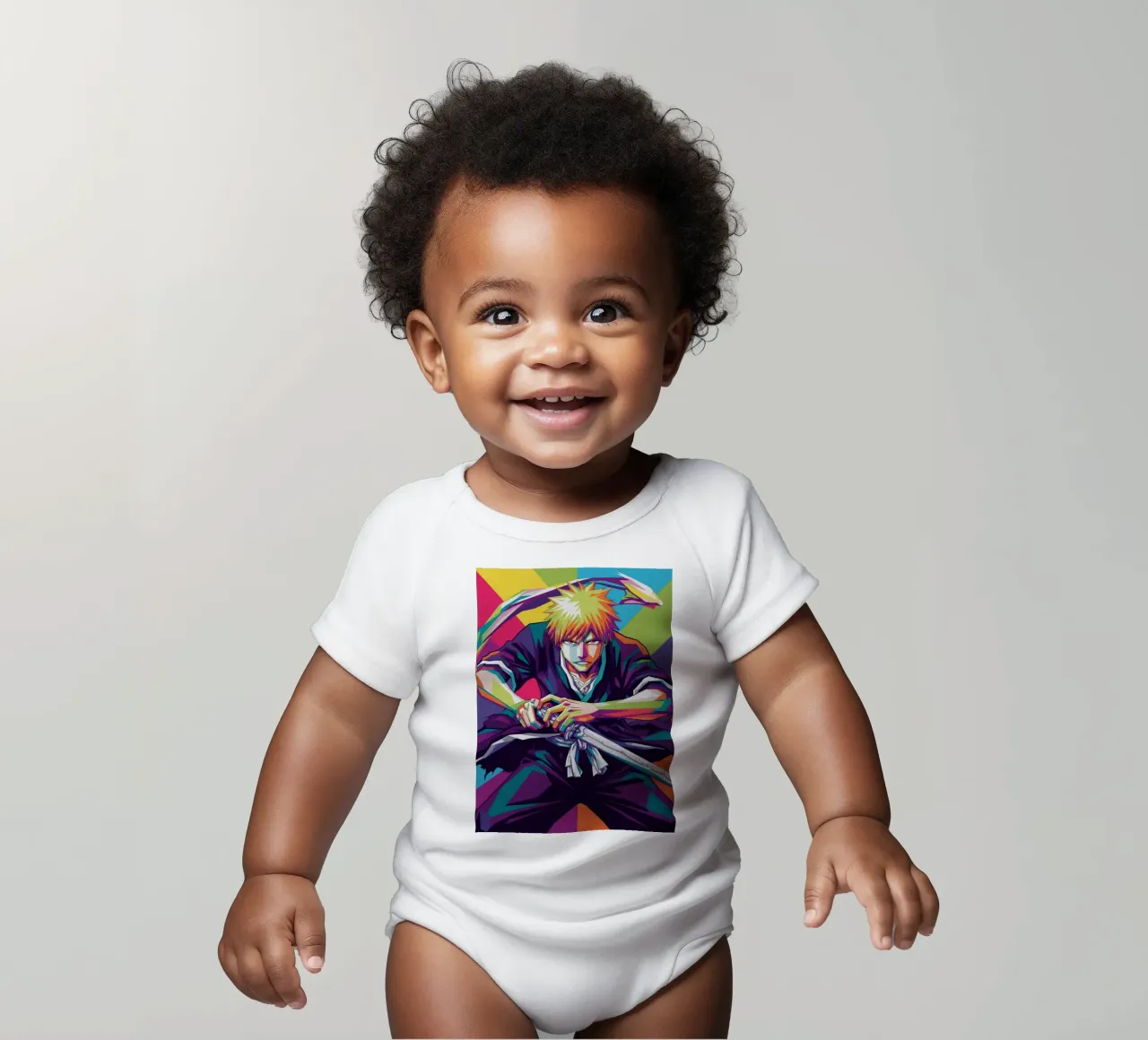 Ichigo Kurosaki - Bleach 3) short-sleeve baby romper by Hantamrata