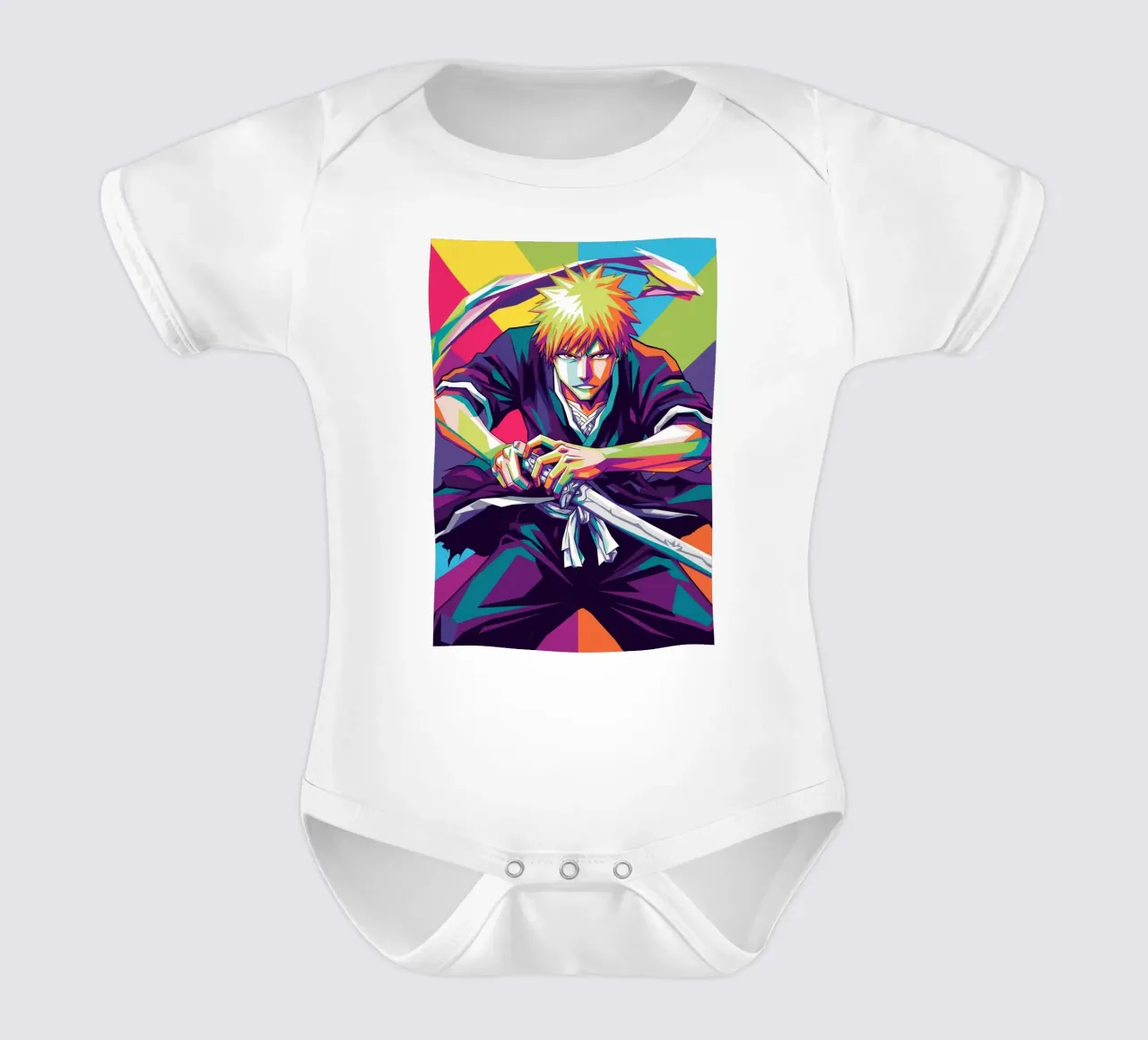 Ichigo Kurosaki - Bleach 3) short-sleeve baby romper by Hantamrata