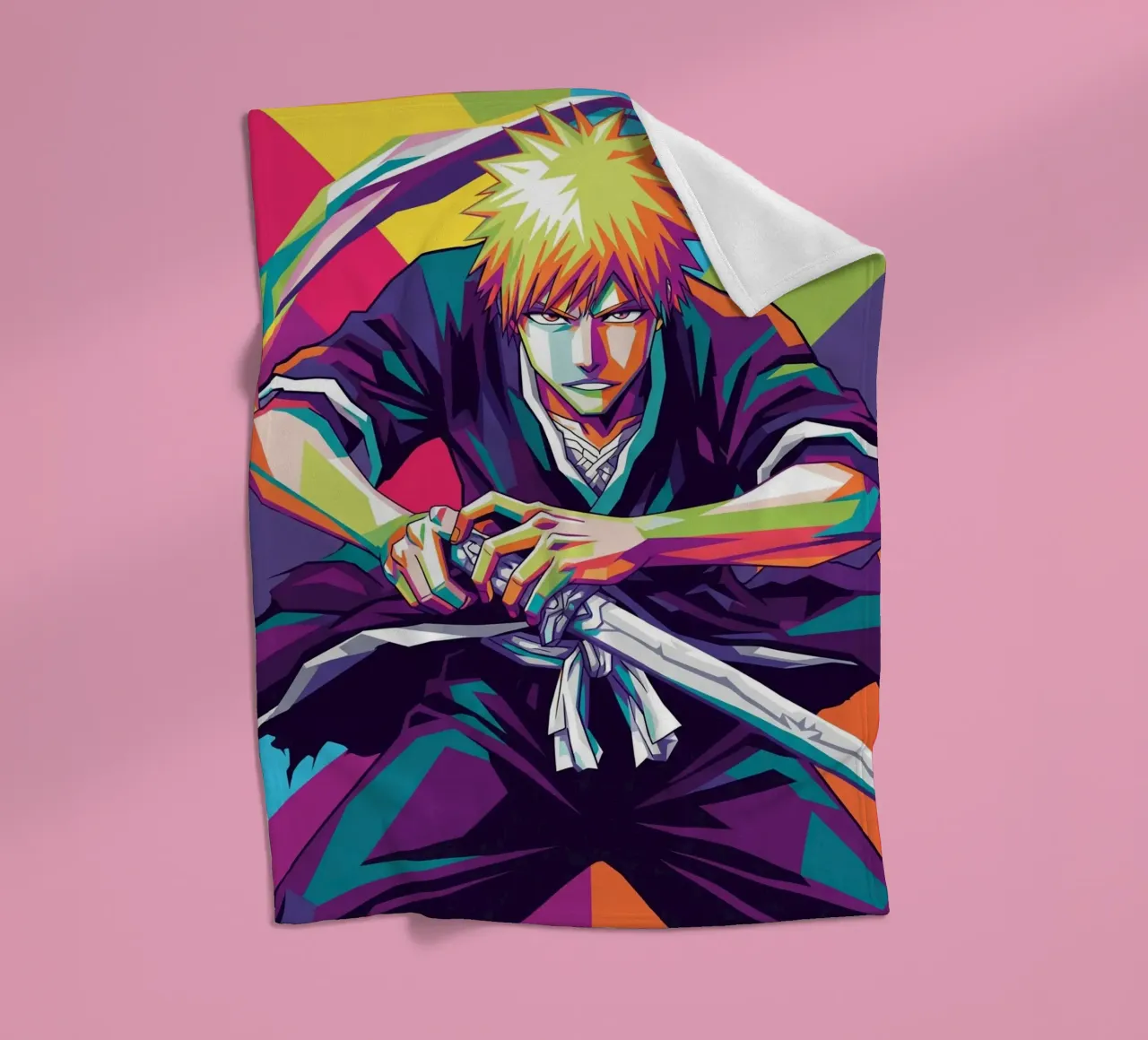 Ichigo Kurosaki - Bleach 3) fleece blanket by Hantamrata