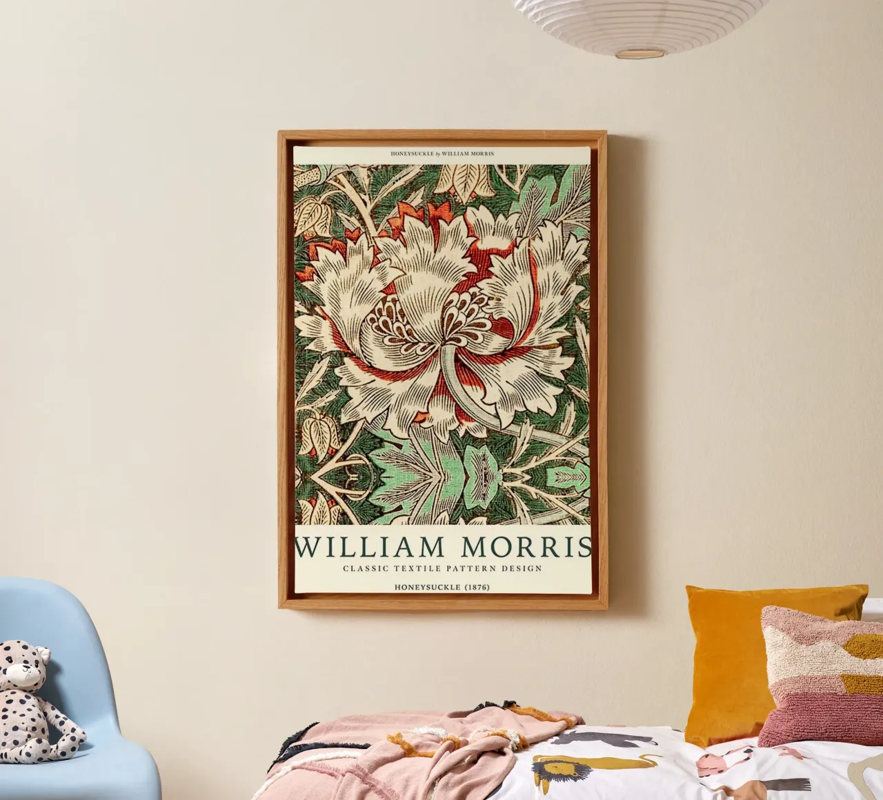 fleur de chèvrefeuille avec feuillage toile avec Caisse américaine de Ropech Shop