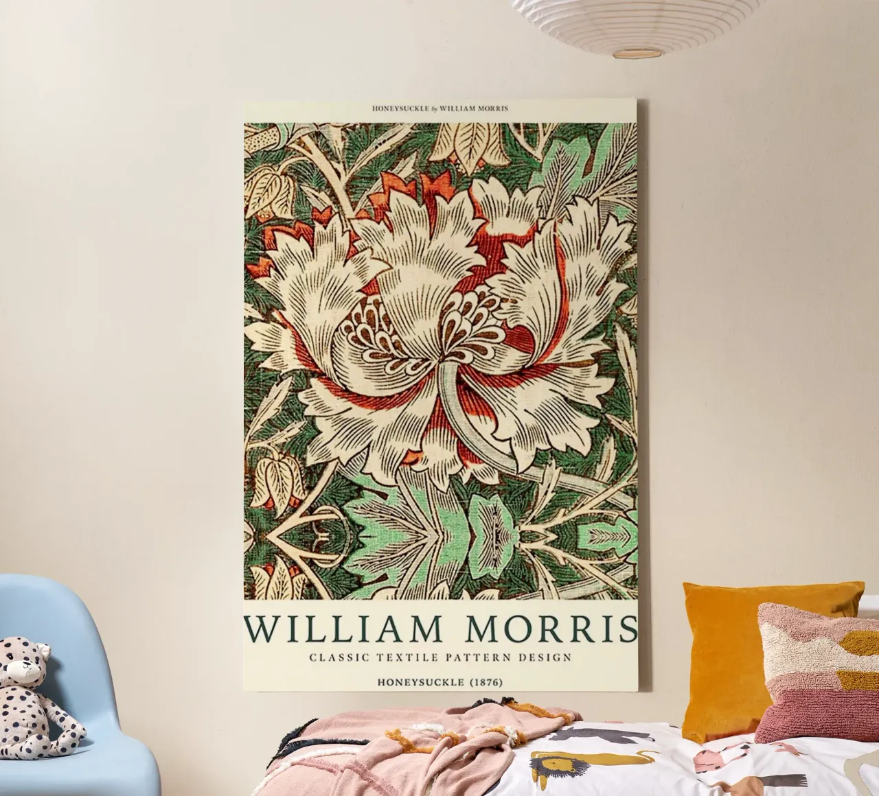 fleur de chèvrefeuille avec feuillage toile avec Caisse américaine de Ropech Shop