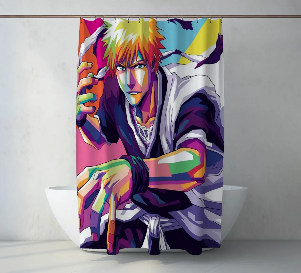Ichigo Kurosaki - Bleach (5) shower curtain by Hantamrata