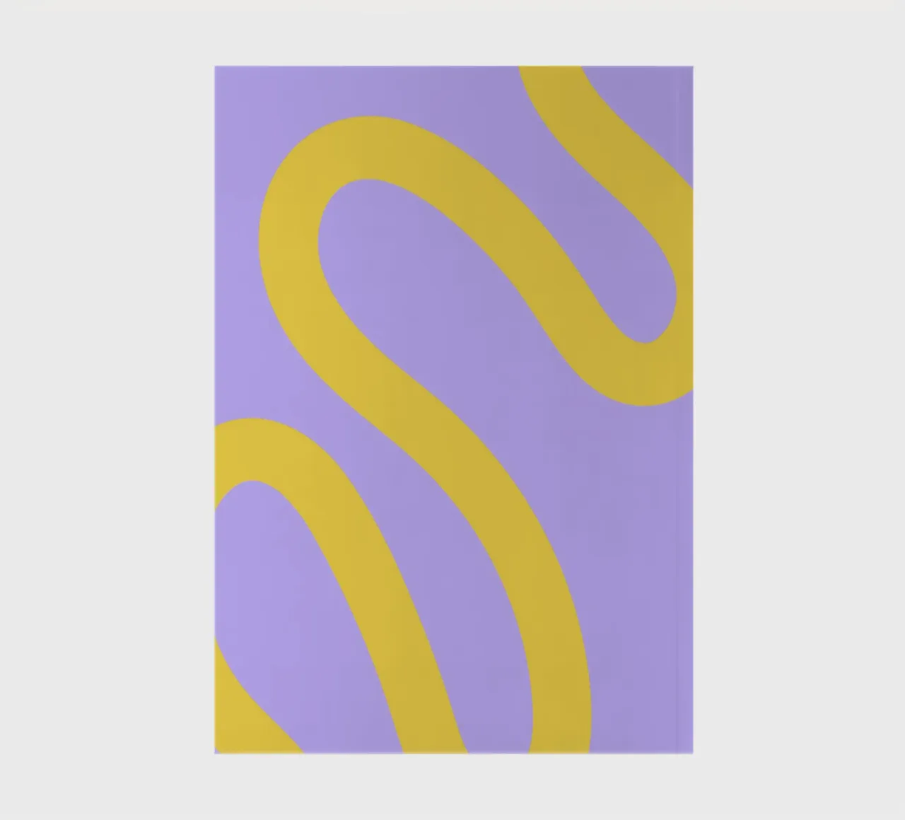 Wavy Yellow Line Pattern on Soft Lavender Background notebook by The Art Club
