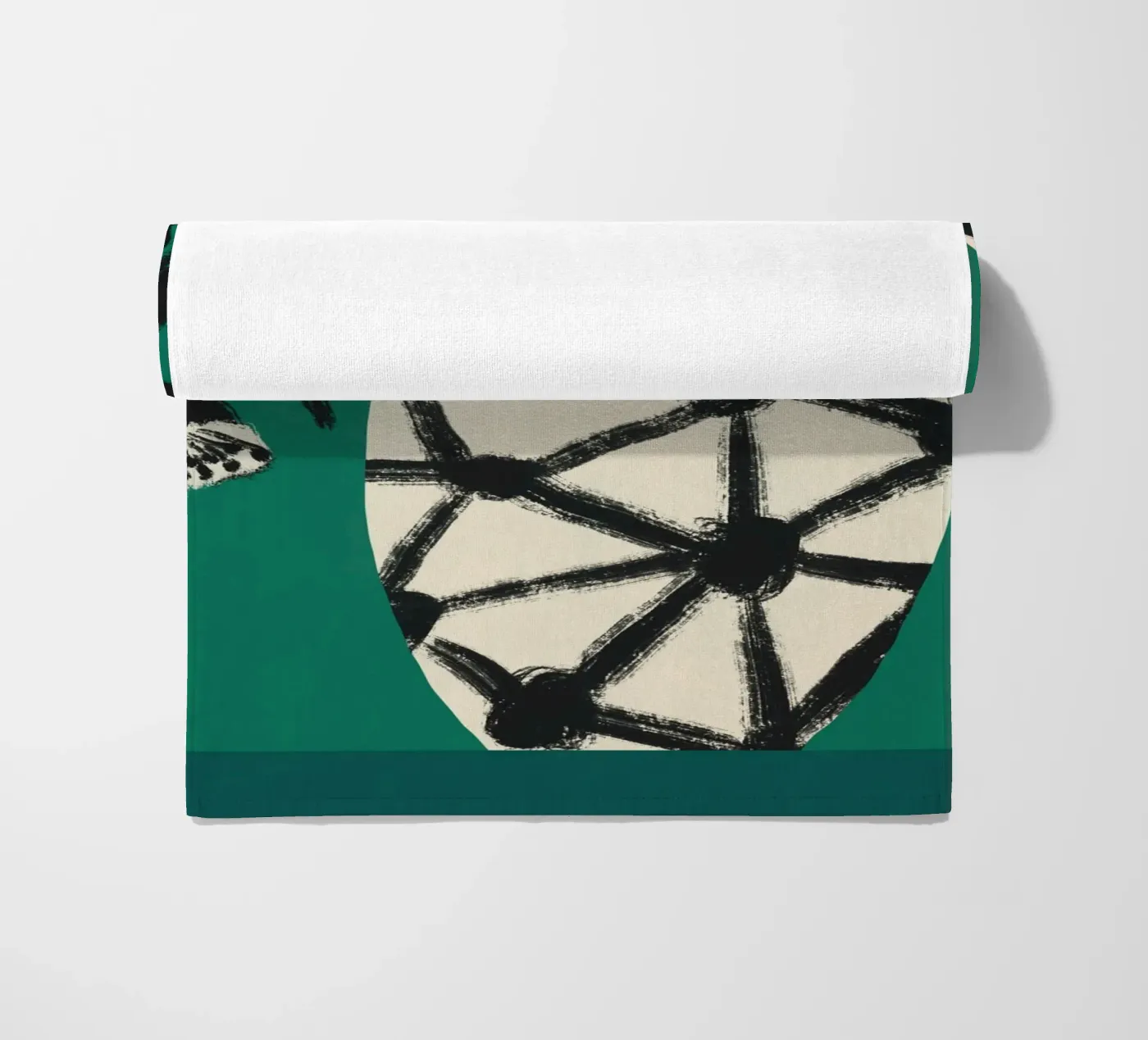 Flower and vase beach towel by Little Dean