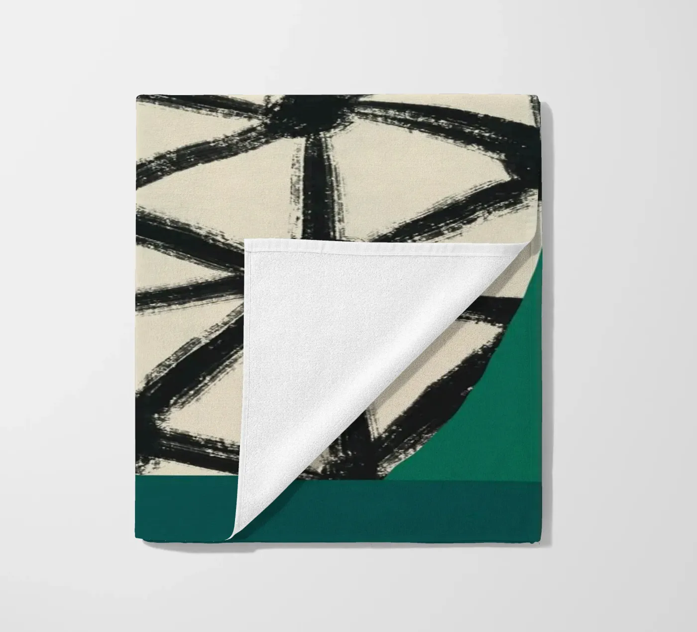 Flower and vase beach towel by Little Dean