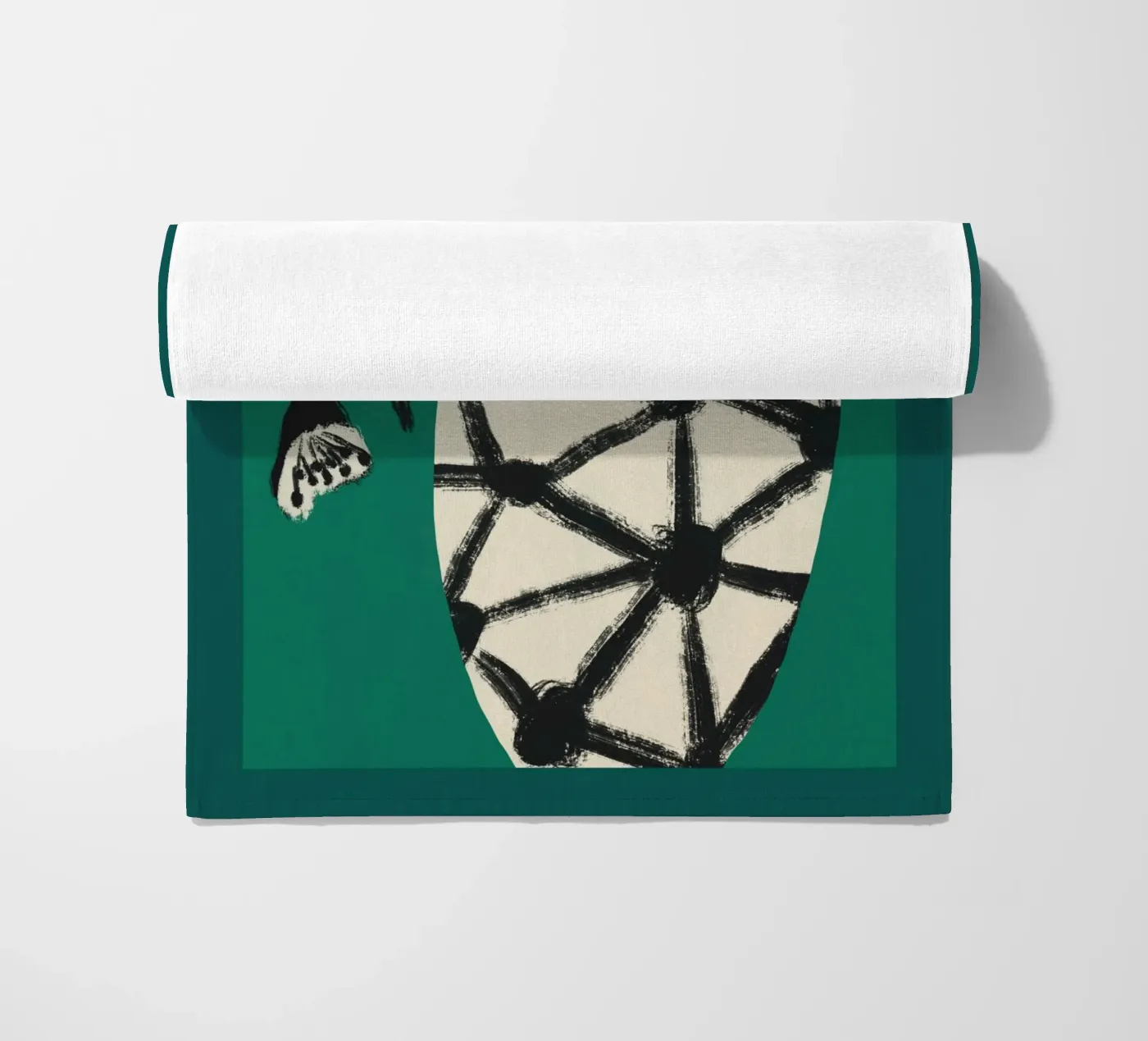 Flower and vase beach towel by Little Dean