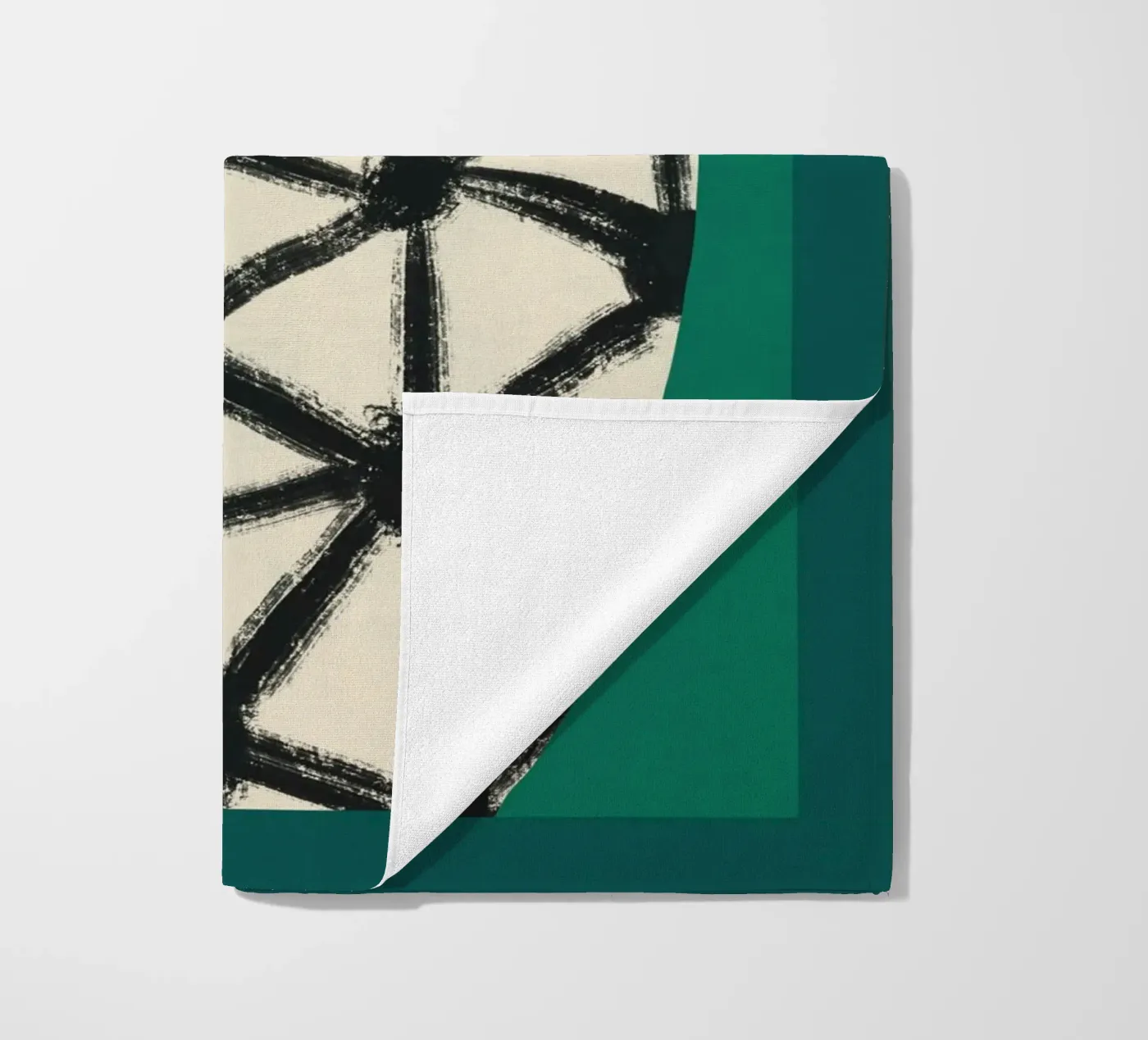 Flower and vase beach towel by Little Dean