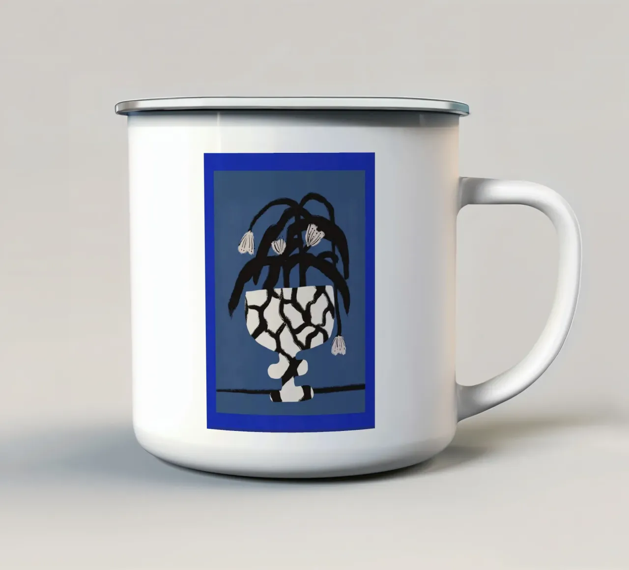 Fiore e vaso 02 tazza in smalto da Little Dean