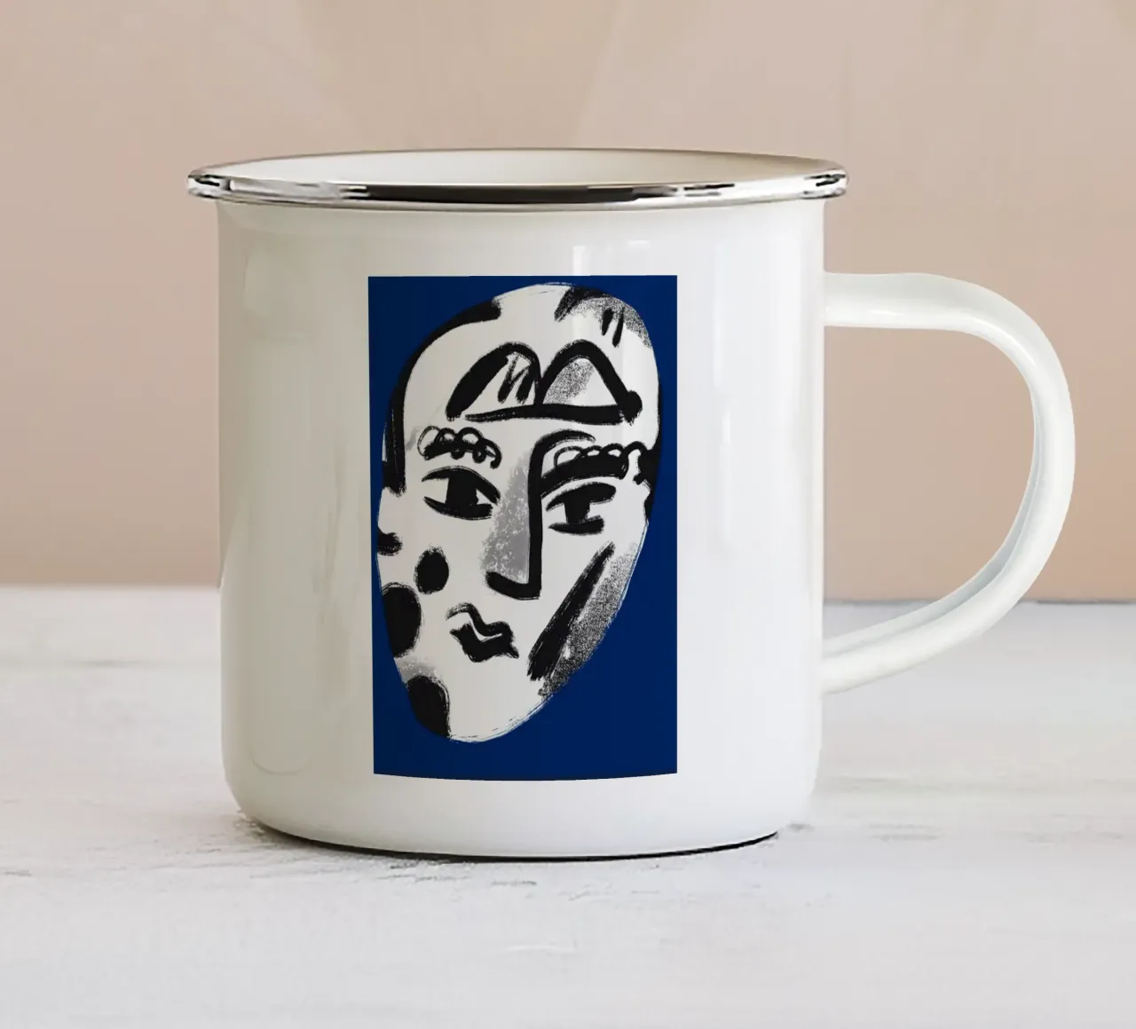 Ritratto olandese 04 tazza in smalto da Little Dean