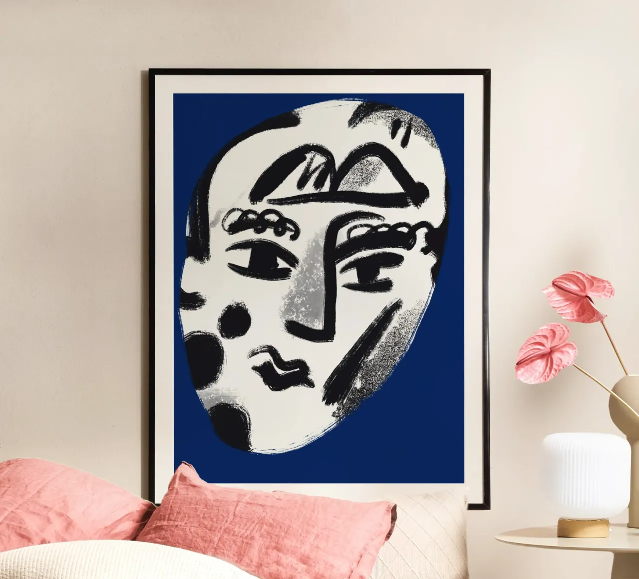 Ritratto olandese 04 poster con telaio in legno da Little Dean