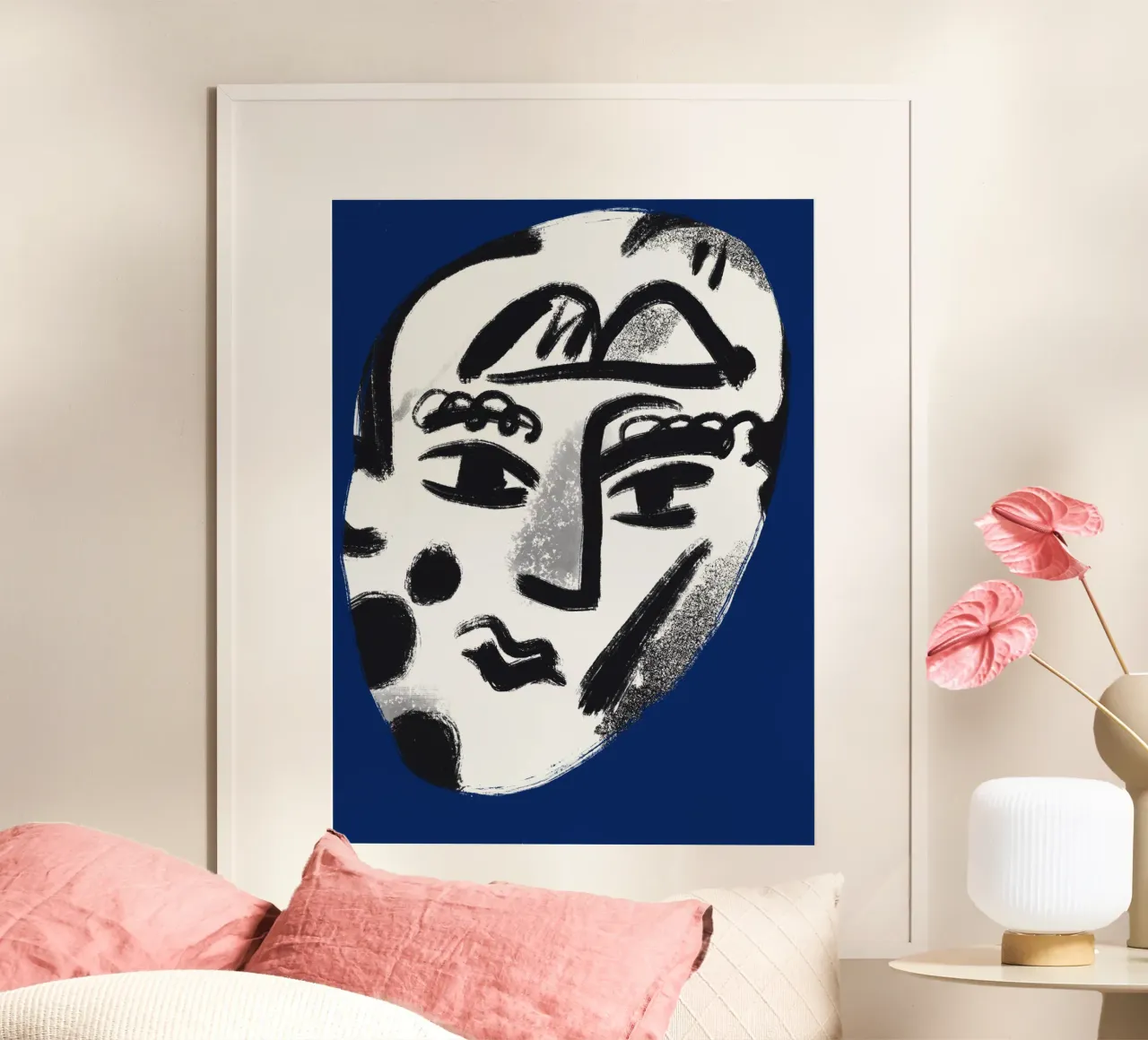 Ritratto olandese 04 poster con telaio in legno da Little Dean