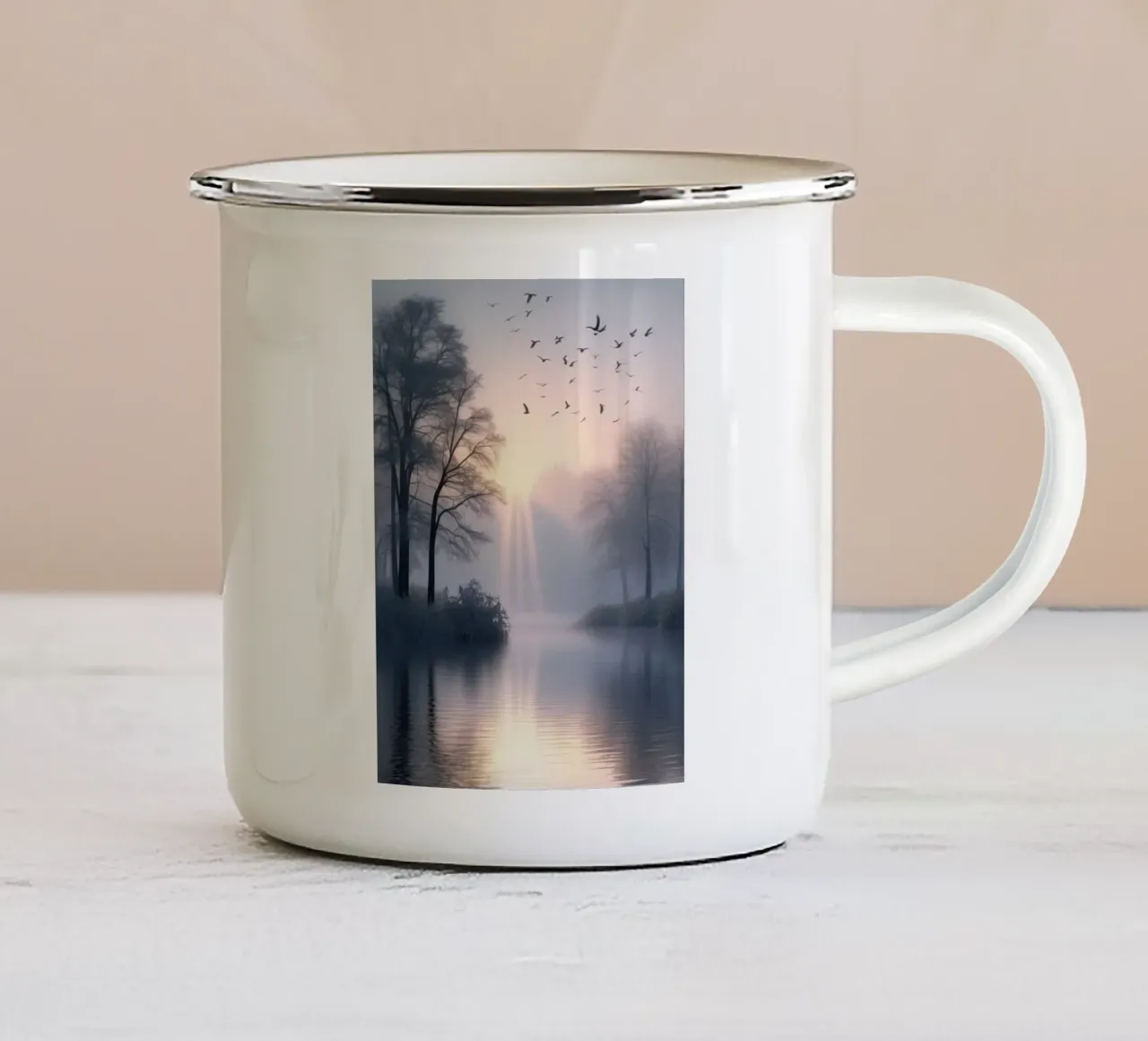 fiume tazza in smalto da rock music