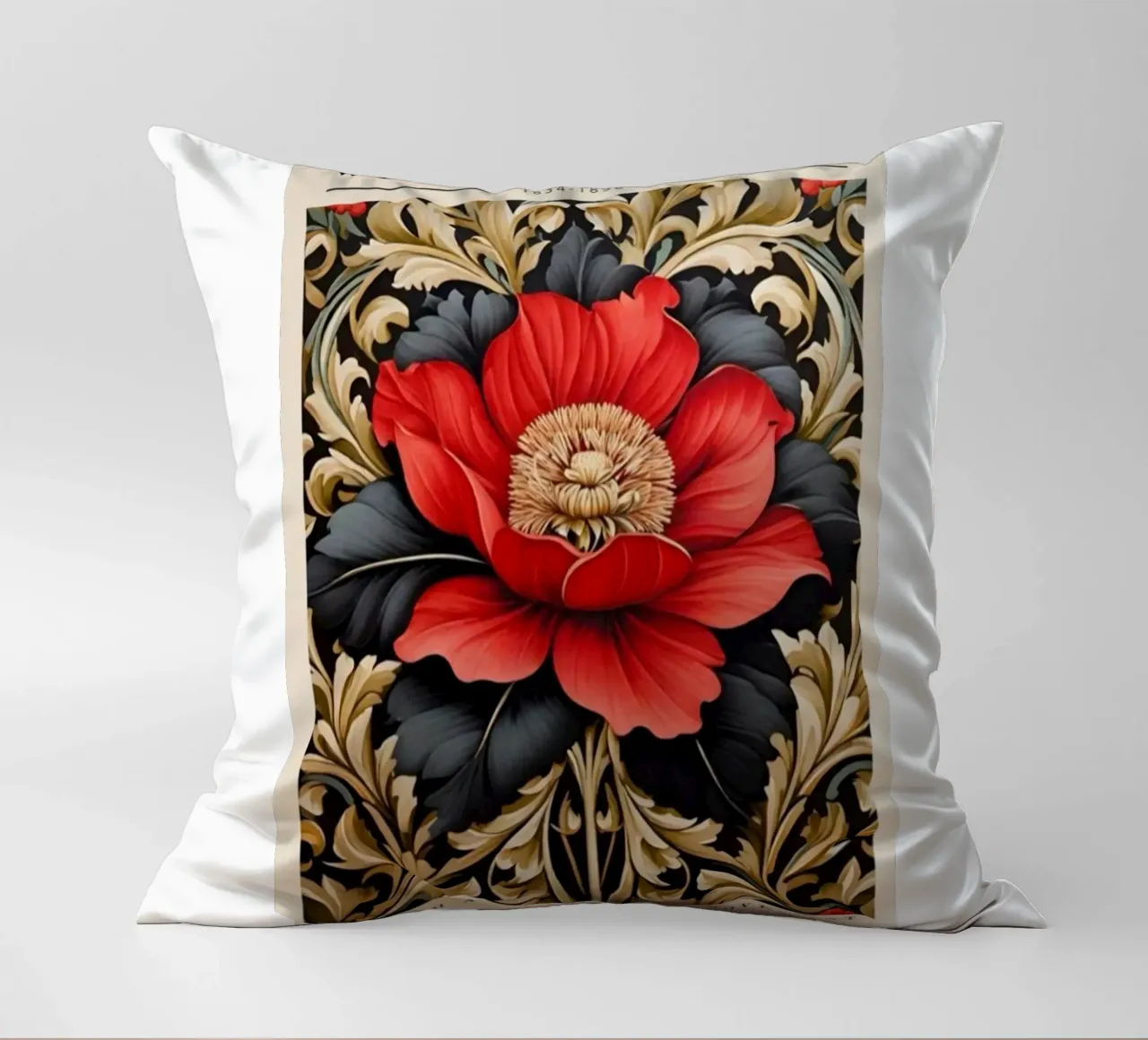 beautiful red popies decorative cushion by Ropech Shop