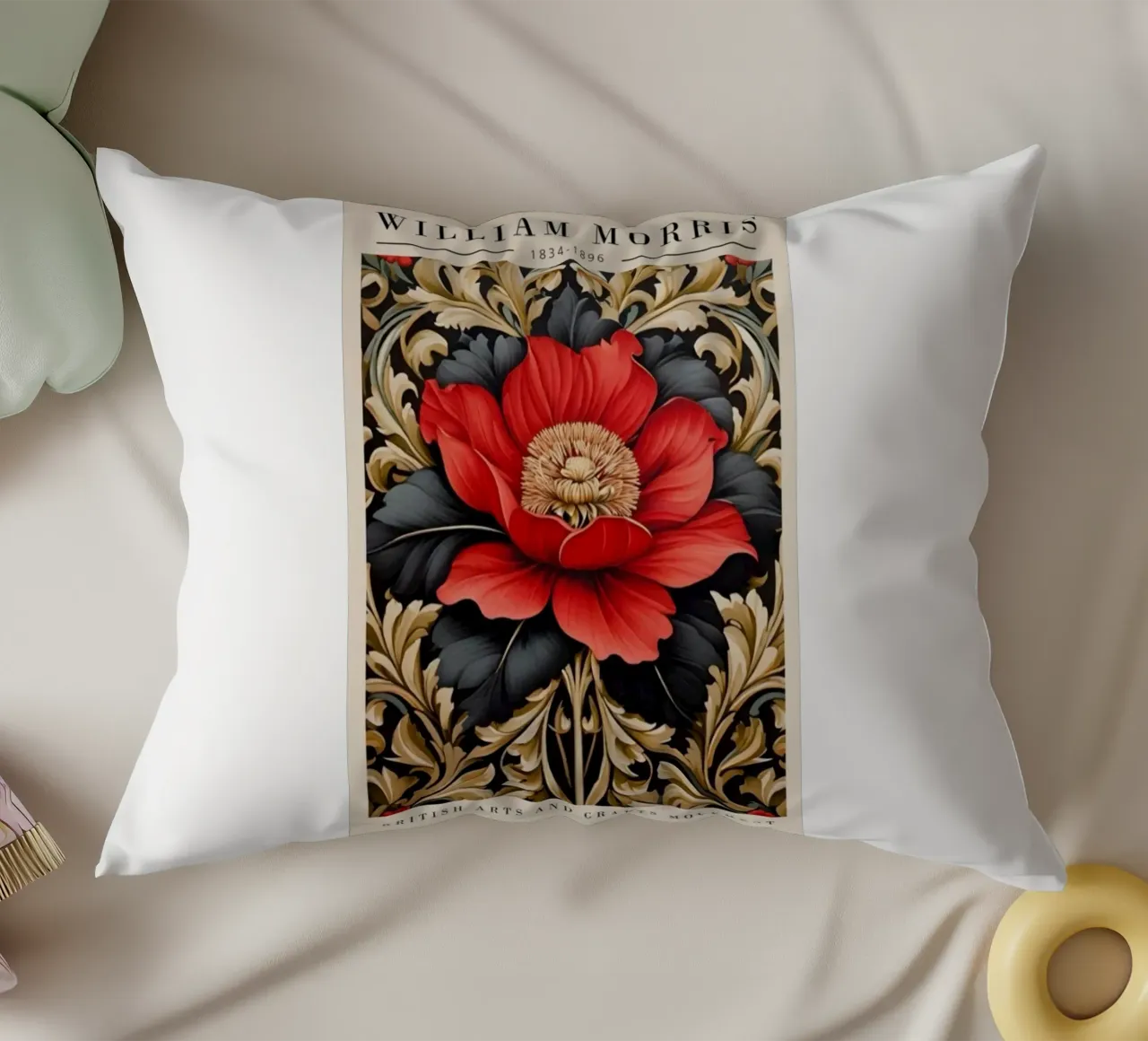 beautiful red popies decorative cushion by Ropech Shop