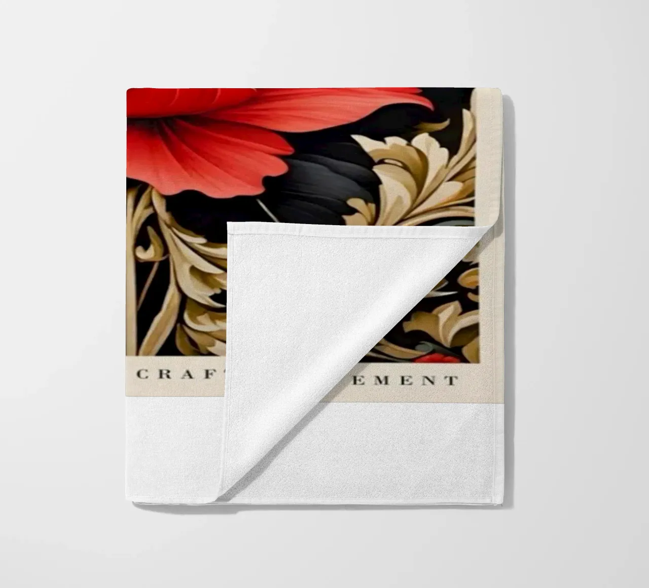 beautiful red popies beach towel by Ropech Shop