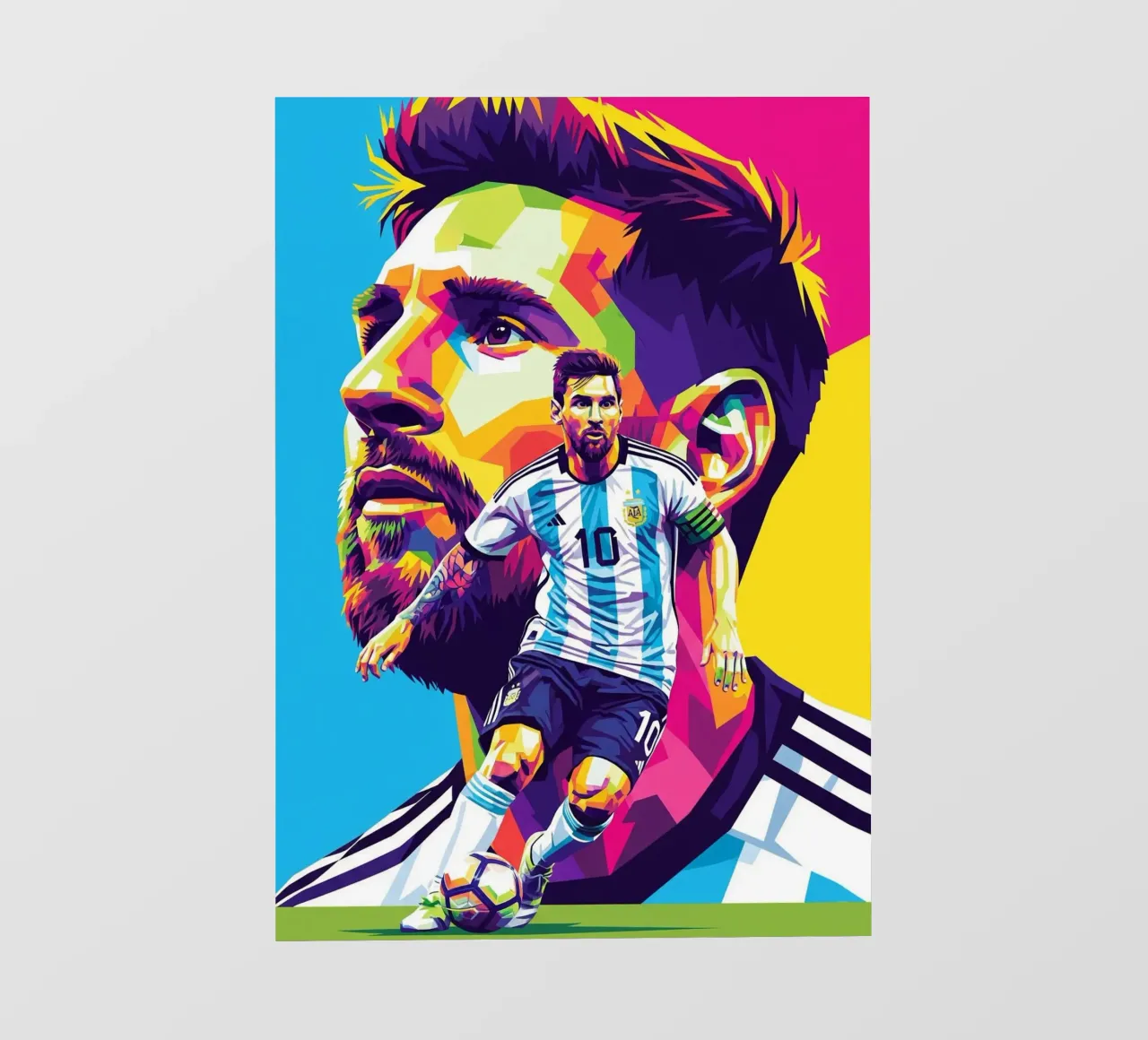Lionel Messi in stile WPAP telo in pvc da Hantamrata