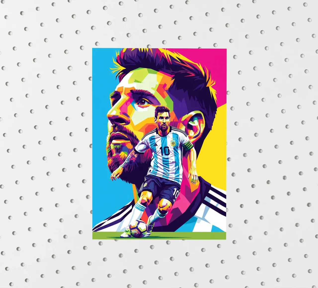 Lionel Messi in stile WPAP adesivo da Hantamrata