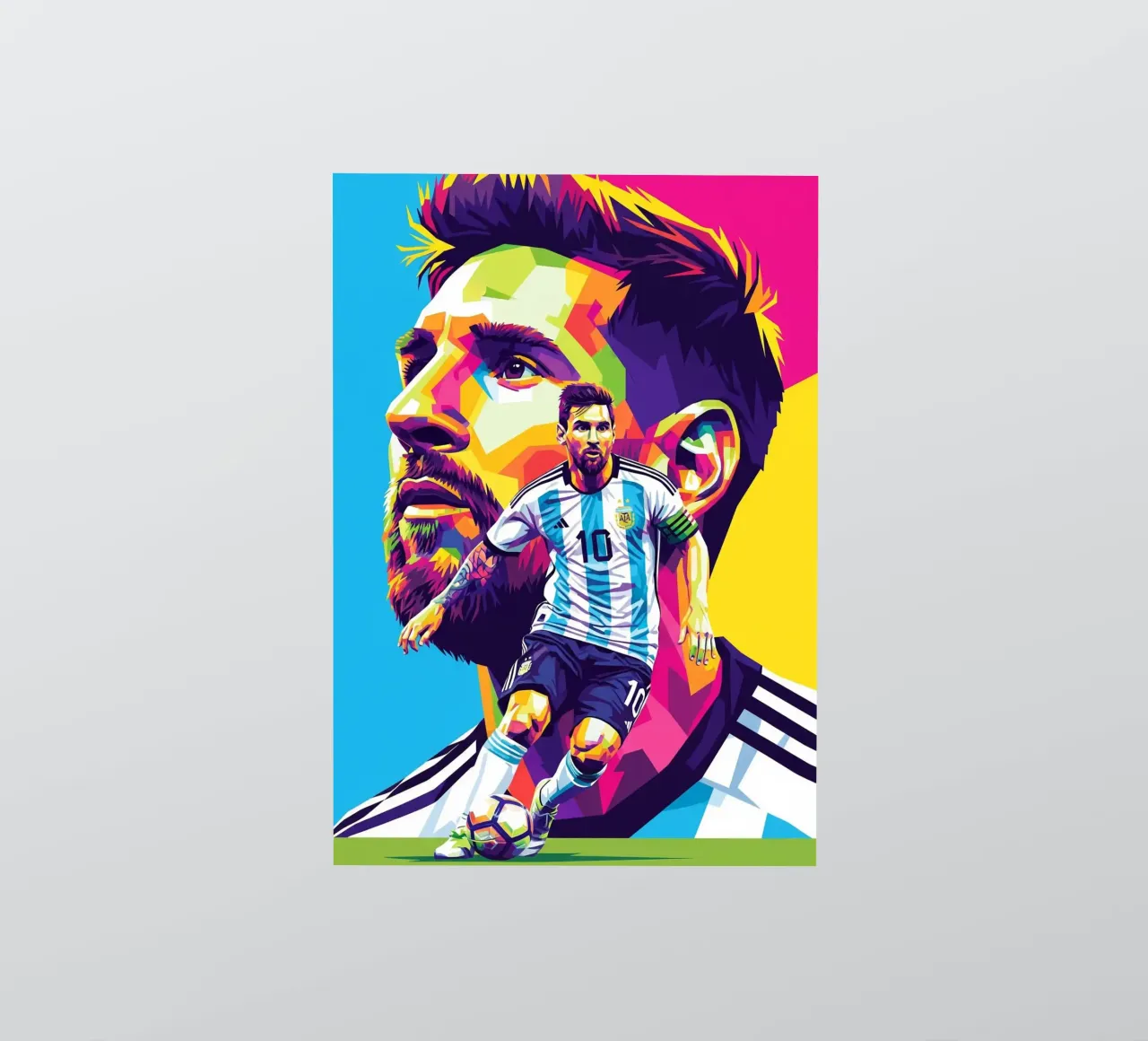 Lionel Messi in stile WPAP adesivo da Hantamrata