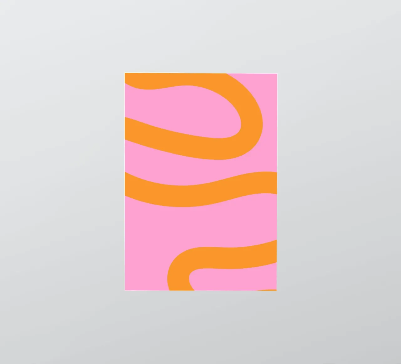 Sunny Yellow Flowing Lines on Soft Lilac Background Sticker von The Art Club