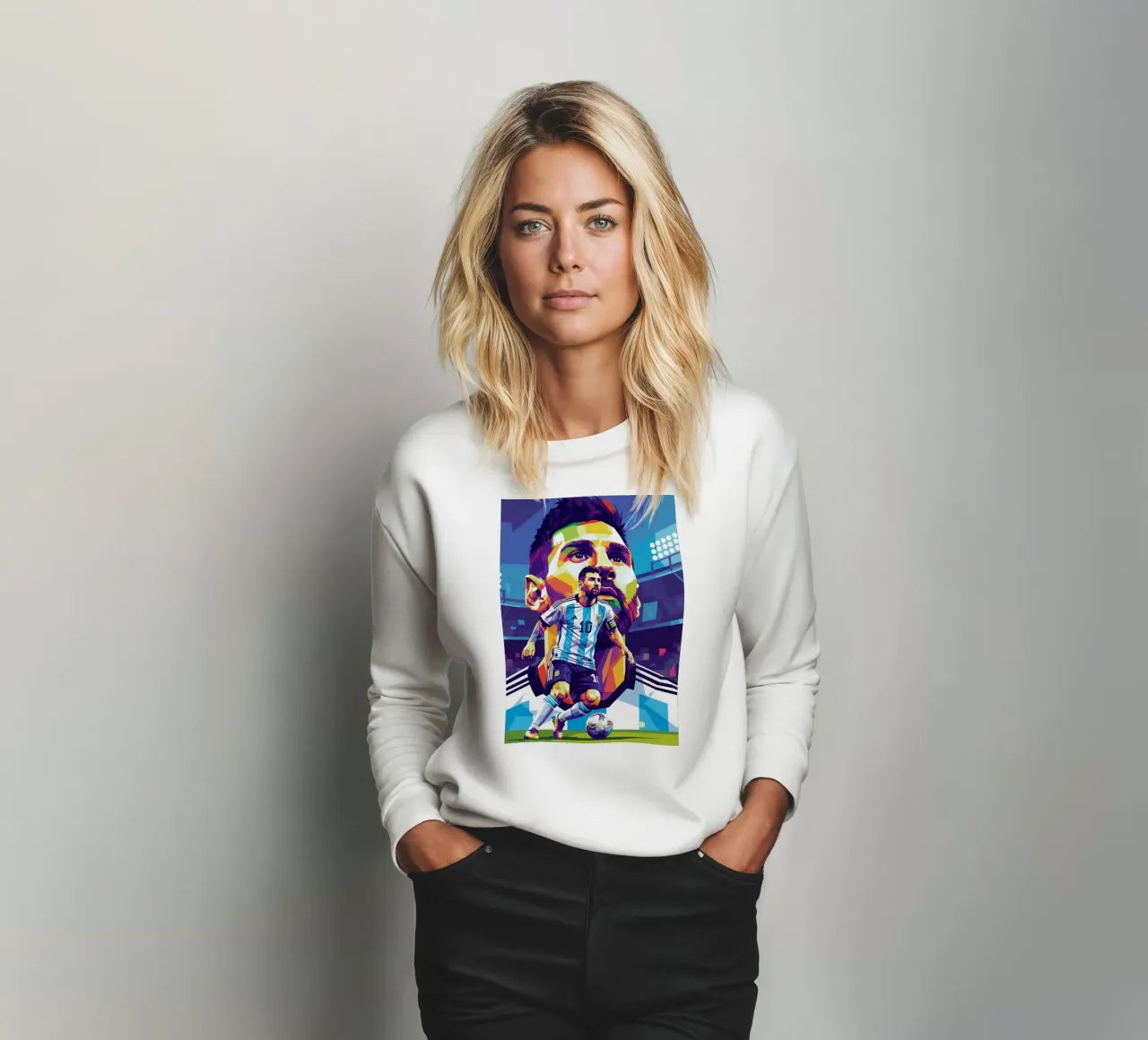 Lionel Messi - Stile artistico WPAP felpa da Hantamrata