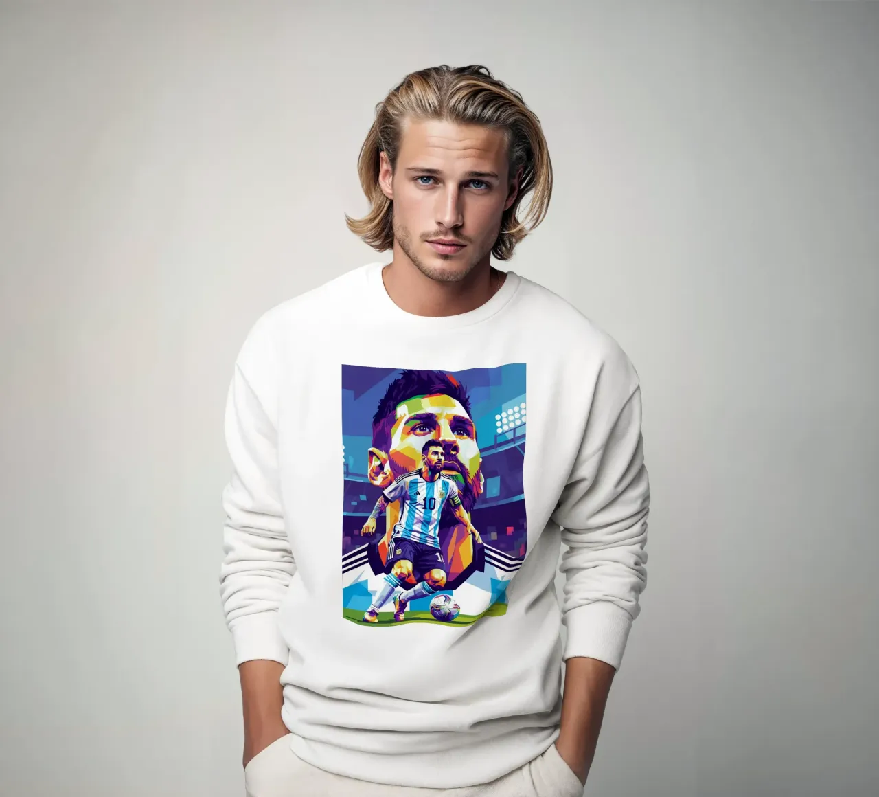 Lionel Messi - Stile artistico WPAP felpa da Hantamrata