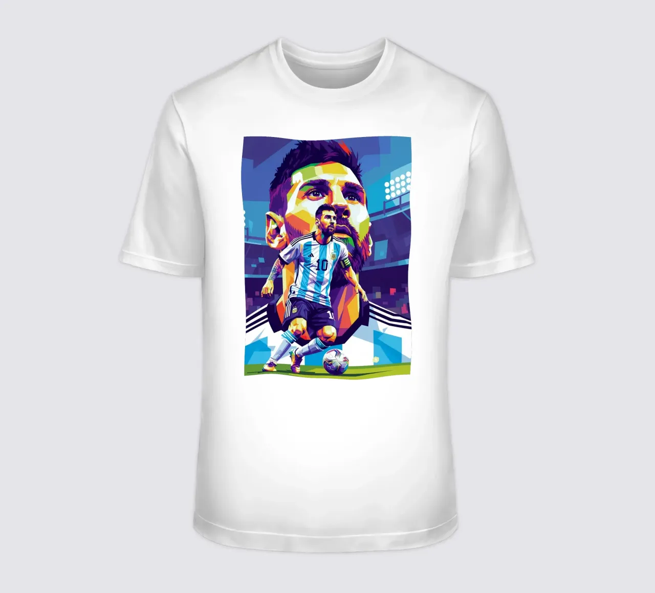 Lionel Messi - Stile artistico WPAP t-shirt da Hantamrata