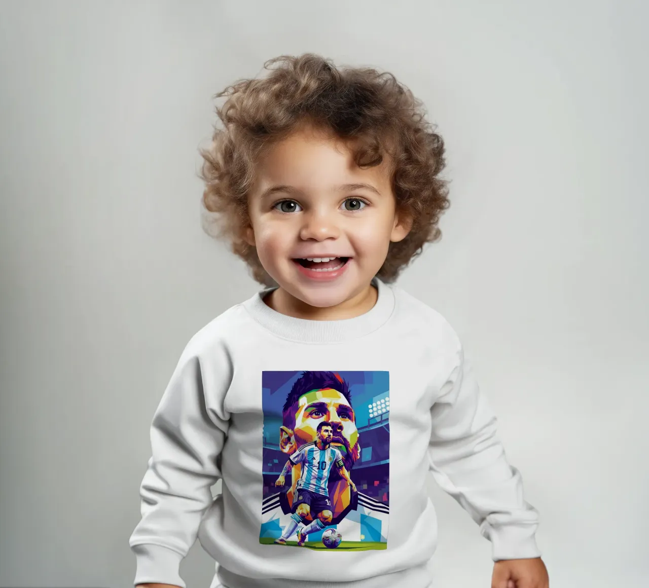 Lionel Messi - WPAP art style sudadera de bebé de Hantamrata