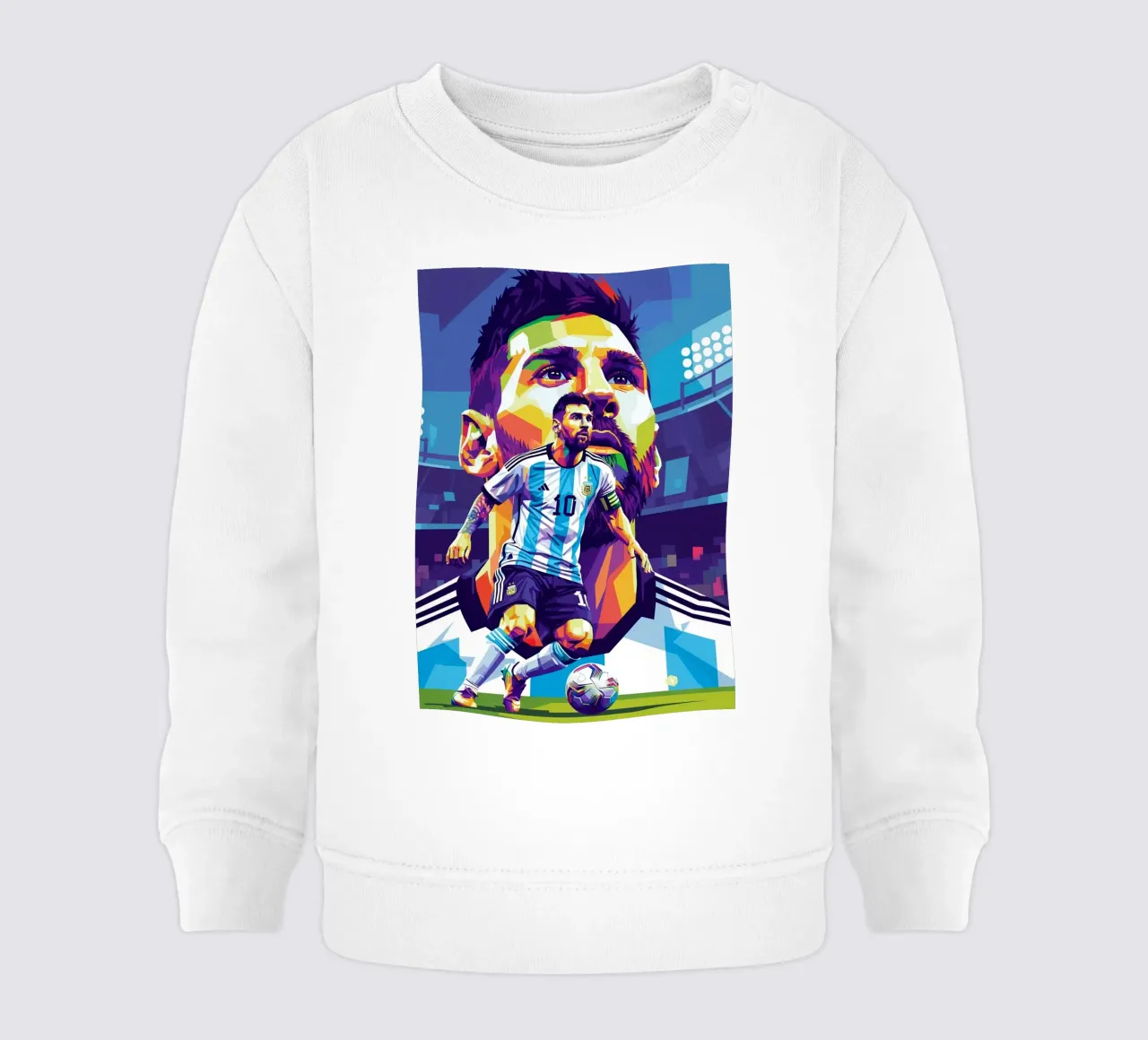 Lionel Messi - WPAP art style sudadera de bebé de Hantamrata