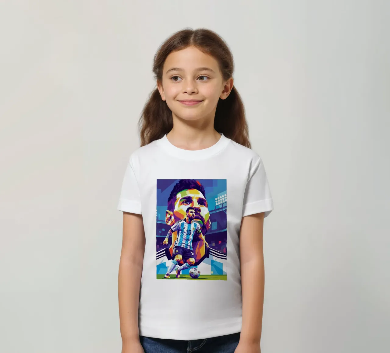 Lionel Messi - Stile artistico WPAP t-shirt bambini da Hantamrata