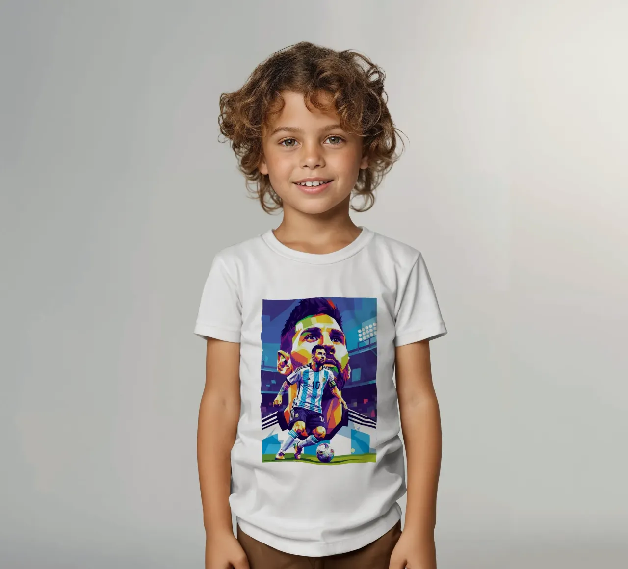 Lionel Messi - Stile artistico WPAP t-shirt bambini da Hantamrata