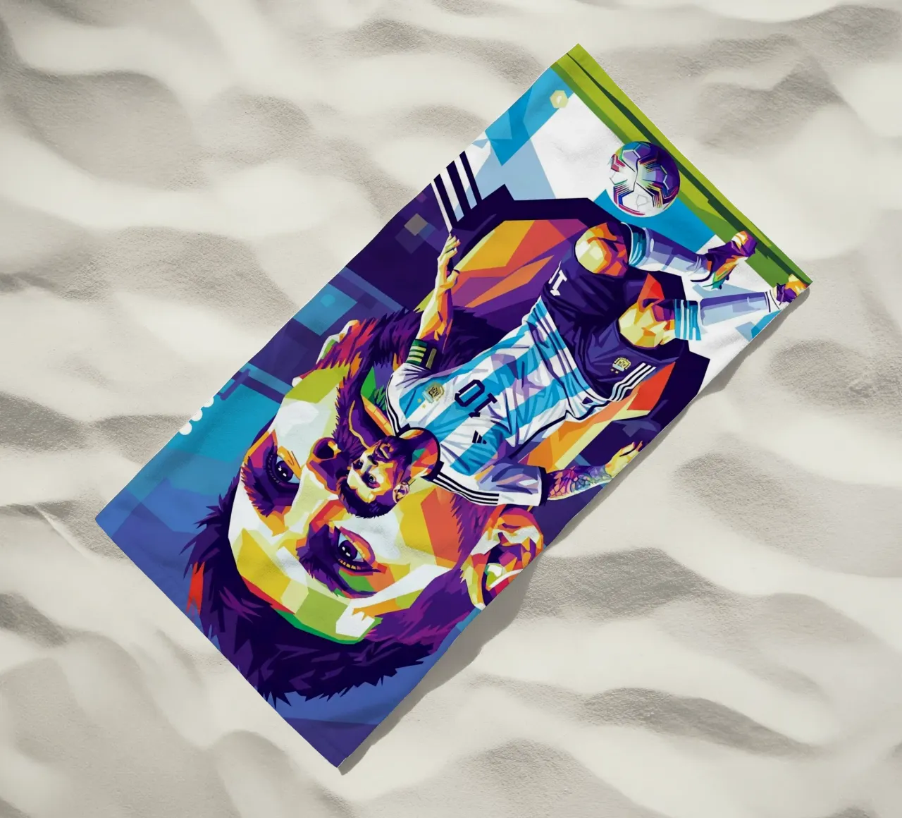 Lionel Messi - Stile artistico WPAP telo mare da Hantamrata