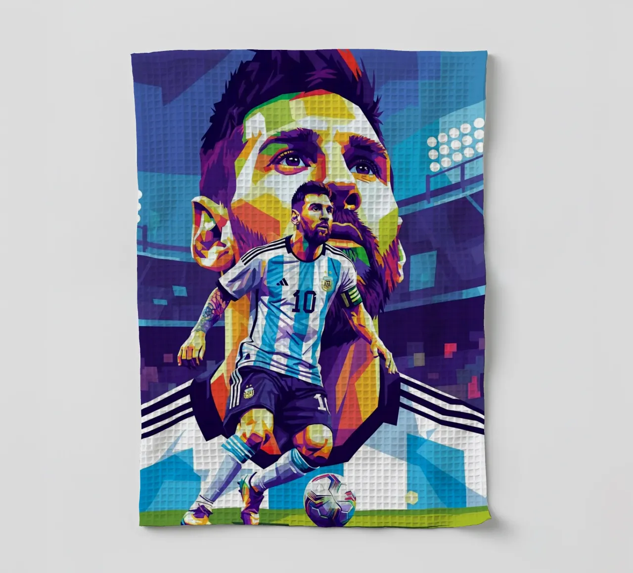 Lionel Messi - WPAP art style torchon de Hantamrata