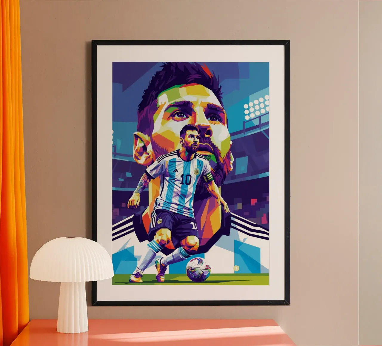 Lionel Messi - Stile artistico WPAP carta hahnemühle da Hantamrata