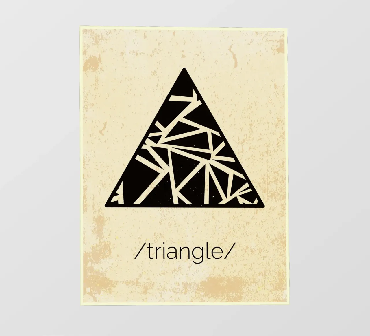 Triangolo bianco e nero telo in pvc da Edson Studio