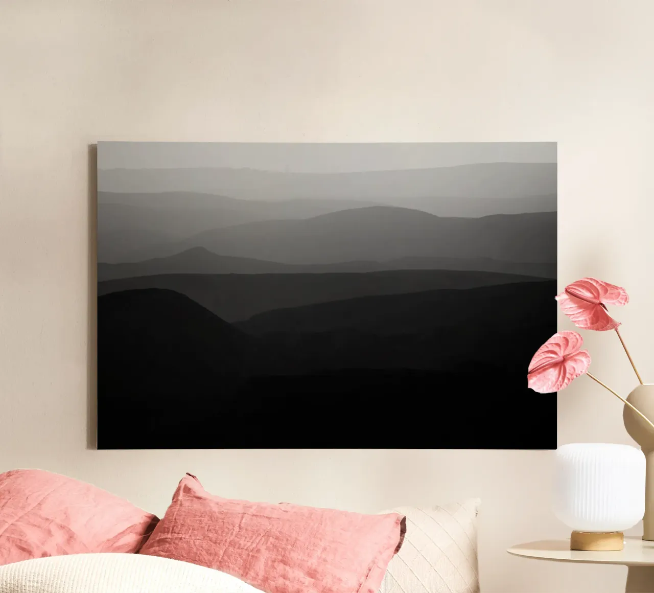 Mountains of the Judean Desert 9 canvas with Floater frame by Tal Paz-Fridman