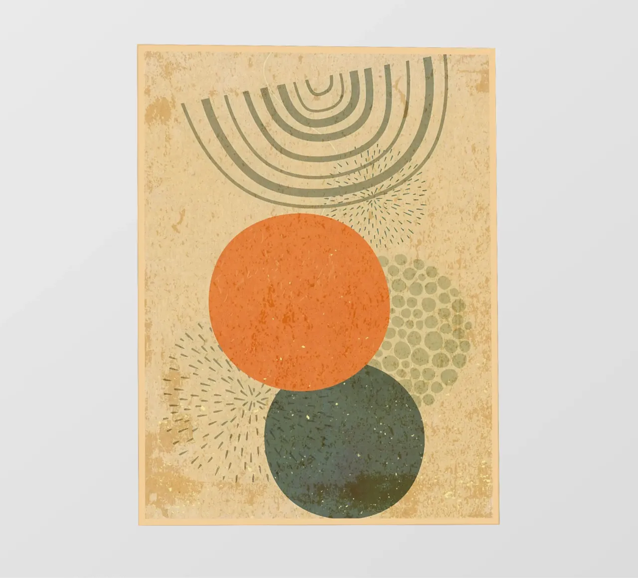 Boho regenboog abstracte kunst pvc-zeil van Edson Studio