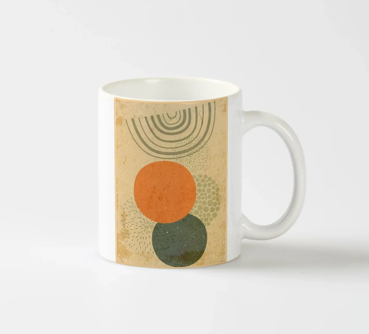 Boho regenboog abstracte kunst keramische mok van Edson Studio
